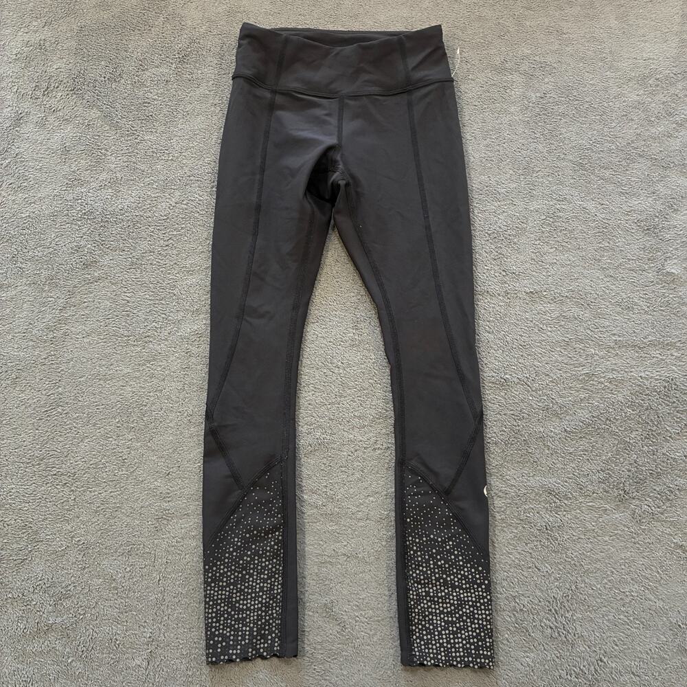 Lululemon Tight Stuff Tight II Black Laser Cut High Rise Leggings Women's Size 2